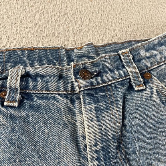 VTG 90s Levi's Womens Jean Shorts fit 34 Orange Tab Jorts Cutoff Distressed Y2k - Picture 3 of 6